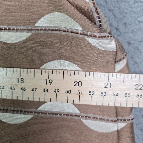 Worth Jacquard Open Front Short Sleeve Structured Jacket Tan Cream 12 Minimalist - Picture 9 of 13